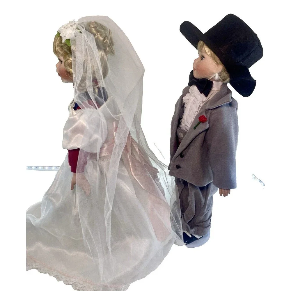 Bride Groom Doll Kids 16 in Set of 2 Tree House Wedding Paradise Galleries